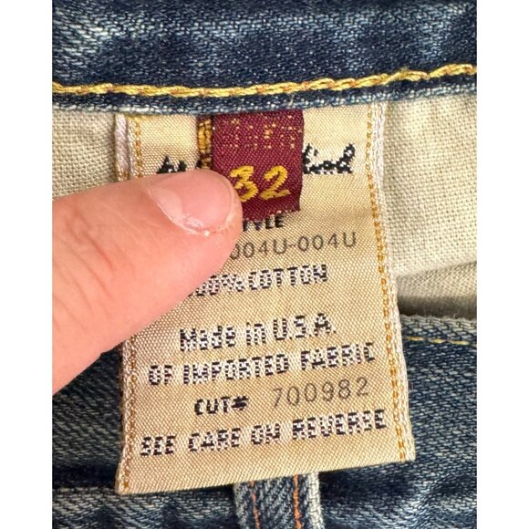 7 for all mankind low rise Y2K straight leg jeans classic‎ boho sz 32 - Picture 8 of 10